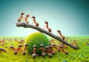 ants on the meadow
