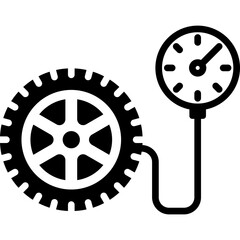 Obraz premium Tire Pressure Gauge Icon