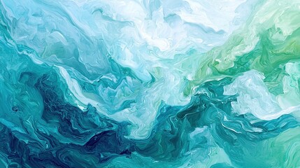 Abstract geometric shapes floating above a foggy mountain range at sunset.