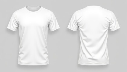 Mockup Plain White T-Shirt Front and Back