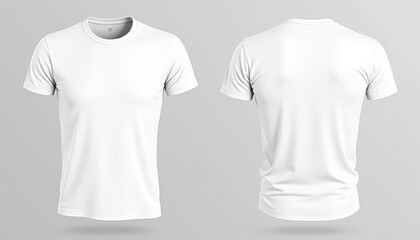 Mockup Plain White T-Shirt Front and Back
