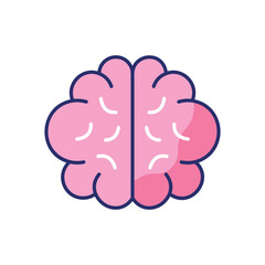 Brain vector icon stock illustration