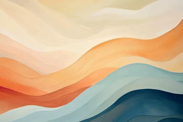Abstract colorful wave landscape