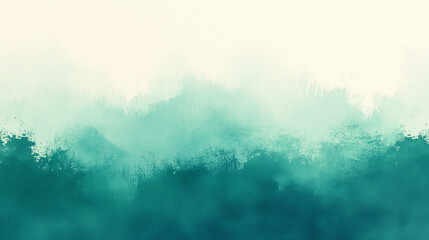 Fototapeta premium Abstract Blue-Green Gradient With Watercolor Brush Stroke Effects for Artistic Backgrounds