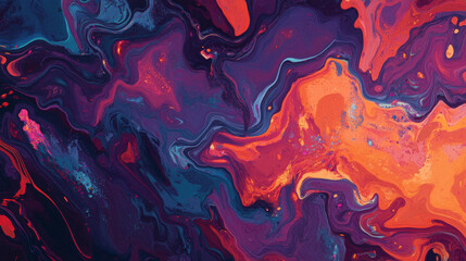 This handmade surreal abstract pattern presents a captivating interplay of forms and colors, meticulously crafted on canvas. The modern artistic composition showcases a matrix of shapes that seem .