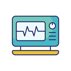 ECG/EKG Line vector icon stock illustration