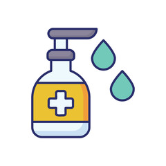 Hand Sanitizer vector icon stock illustration