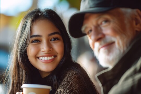 Multigenerational bonding over coffee