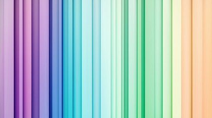 Obraz premium Color Gradient Stripes - Violet to Emerald, Soft Shadow Effect