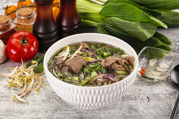 Vietnamese cuisine - Pho Bo soup with beef