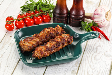 Chicken kebab minced meat and spices