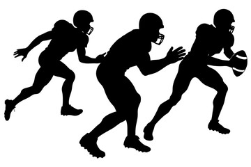 Football Players silhouettes vector.