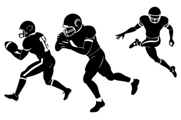 Football Players silhouettes vector.