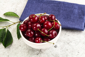 Ripe sweet and juicy cherry