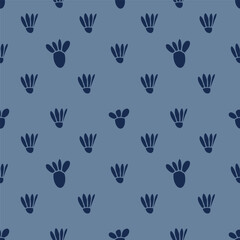 Seamless pattern in the form of a solid line of hand-drawn elements of flowers, leaves, branches.