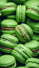 Green macaroons macro pattern vertical