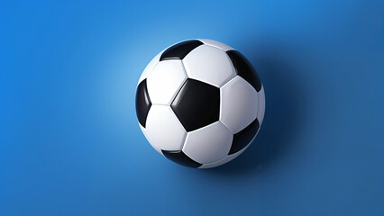 Obraz premium soccer ball on blue background
