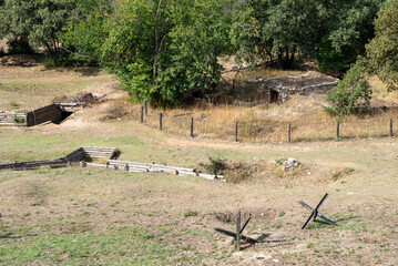 abandoned empty trenches without soldiers the war in Ukraine