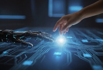 Human Hand Reaching Towards Advanced Robotic Hand in Dark Setting