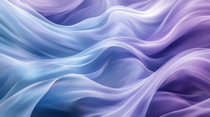 Fototapeta premium Abstract background with flowing fabric in purple and blue hues.