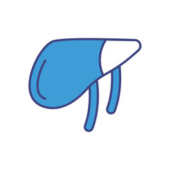 Liver vector icon stock illustration