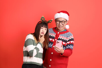 People with Christmas