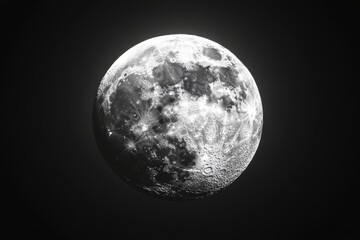 Obraz premium Close-Up of the Moon's Surface