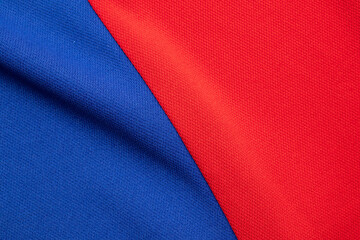 Blue and red sports clothing fabric football shirt jersey texture