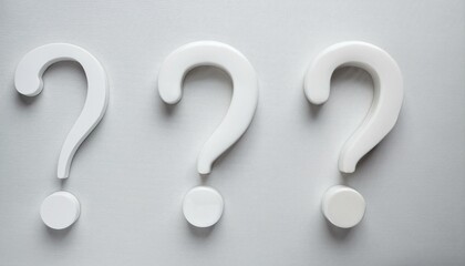 single white punctuation marks white backgraund