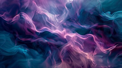 Obraz premium Abstract Colorful Smoke Illustration â€“ Ethereal and Surreal Atmospheric Background for Creative Projects