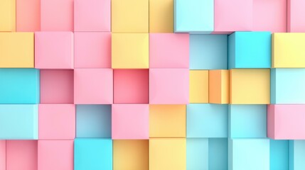 A vibrant abstract cube 3D extruded background featuring bold geometric shapes, perfect for modern design projects.