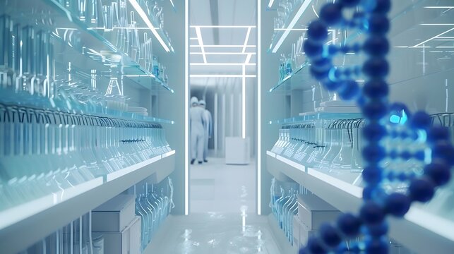 Futuristic Gene Therapy Clinic Offering Customized Treatments Based on Patients  Genetic Profiles