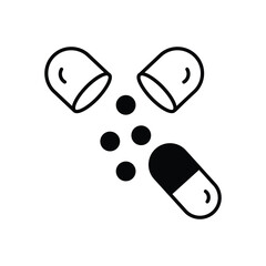 Capsule vector icon stock illustration