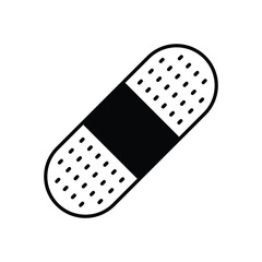 Band-Aid vector icon stock illustration