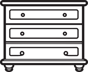 Contemporary Modern Dresser Vector Graphics for Current Trends