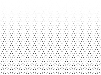 Geometric pattern of black figures on a white background.Seamless in one direction.Option with an AVERAGE fade out. Scale method.
