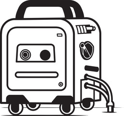 High Resolution Vector Illustration of a Cutting Edge Welding Machine in an Industrial Environment