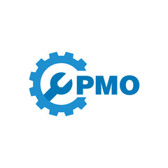 PMO letter logo design on white background. PMO logo. PMO creative initials letter Monogram logo icon concept. PMO letter design