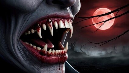 scary halloween vampire