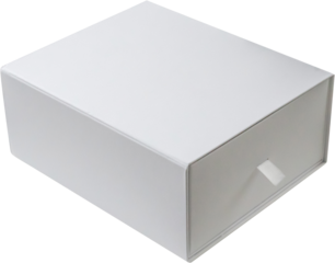 Mockup white box isolated on white background