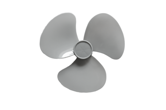 three-blade propeller on white background