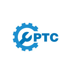 PTC letter logo design on white background. PTC logo. PTC creative initials letter Monogram logo icon concept. PTC letter design