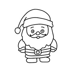 Santa Claus in doodle style, simple