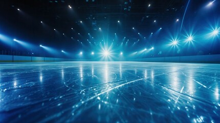 Obraz premium Winter, sport, architecture and leisure concept - ice skating rink indoors