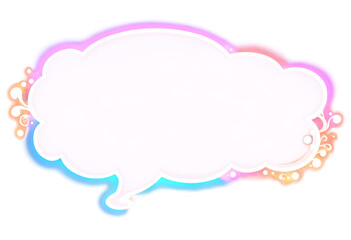 Fototapeta premium Colorfull Speech Bubble on a transparent background