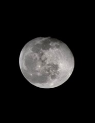 full moon over black