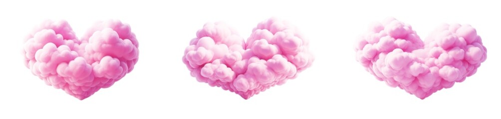 Fototapeta premium pink love shaped cloud (PNG)