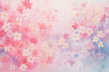 Pastel floral watercolor background