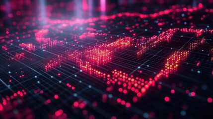 Obraz premium Illustration of AI brain connected to real-time stock market data, reflecting modern technology that will help people work today as if there is another person helping to think.