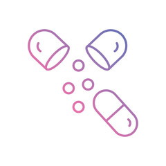 Capsule vector icon stock illustration